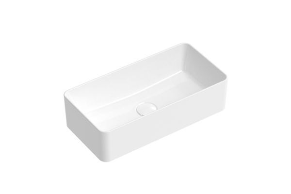 ADP 'Lisa' Above Counter Basin features rectangle shape with smooth ceramic white finish.  The comfortable width & depth of the basin guarantees to minimise splashing water around the basin.