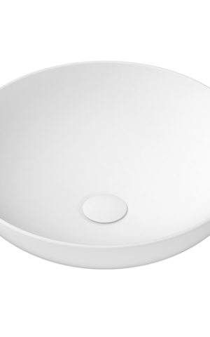 ADP 'Circuit' Above counter basin in Matte or Gloss White finish. Ceramic