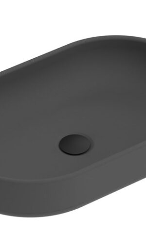 ADP 'Norma' Concrete Oval Above Counter Basin. Colour : Charcoal